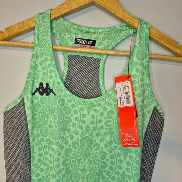 NWT Kappa 4Training Kombat Vibat Green and Grey Tank Top - Picture 4 of 9